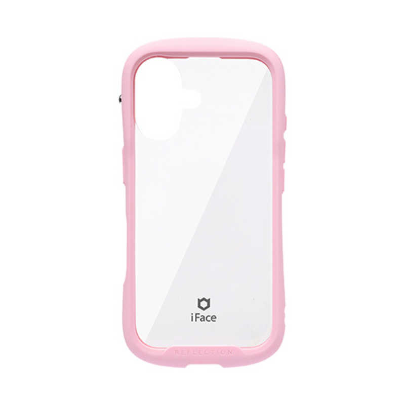 ハミィ HAMEE iPhone 16用強化ガラスクリアケース IFACE REFLECTION サクラピンク 41-979662