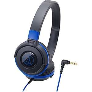 audio-technica 密閉型オンイヤーヘッドホン MONITORING ポータブル ブラックブルー ATH-S100BBL オーディオテクニカ