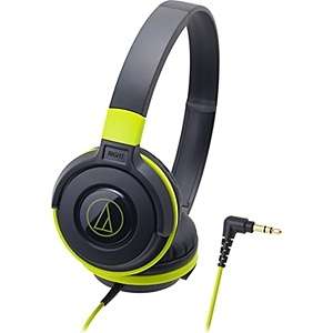 audio-technica 密閉型オンイヤーヘッドホン STREET MONITORING ポータブル ブラックグリーン ATH-S100BGR オーディオテクニカ