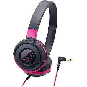 audio-technica 密閉型オンイヤーヘッドホン STREET MONITORING ポータブル ブラックピンク ATH-S100BPK オーディオテクニカ