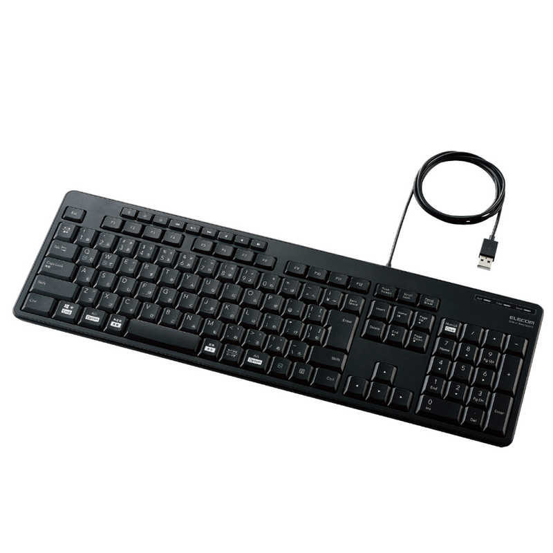 エレコム ELECOM 有線静音フルキーボード TK-FCM114SKBK