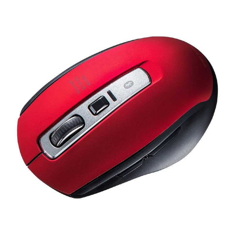 サンワサプライ Sanwa Supply 静音Bluetooth 5.0 ブルーLEDマウス レッド MA-BTBL162R