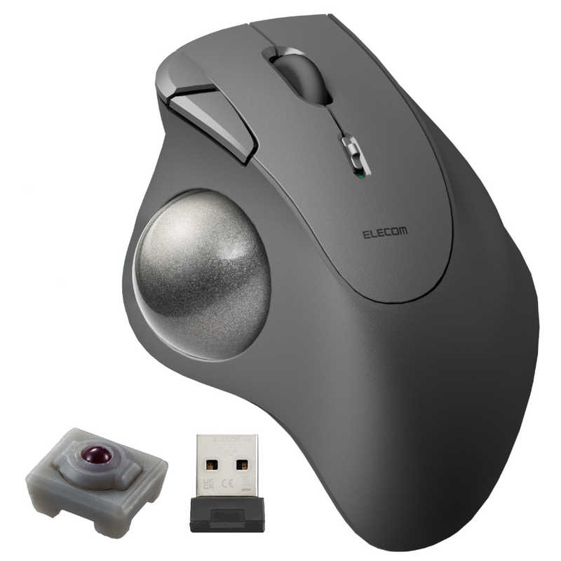 エレコム ELECOM 2.4GHz無線トラックボール　”IST”5ボタン　人工ルビーモデル M-IT10DRBK