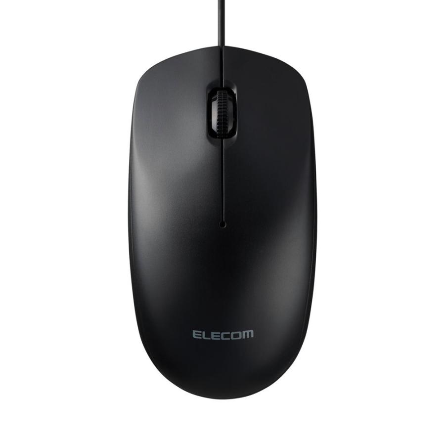 エレコム ELECOM USB有線光学式マウス［3ボタン/Lサイズ］ M-LE10URBK