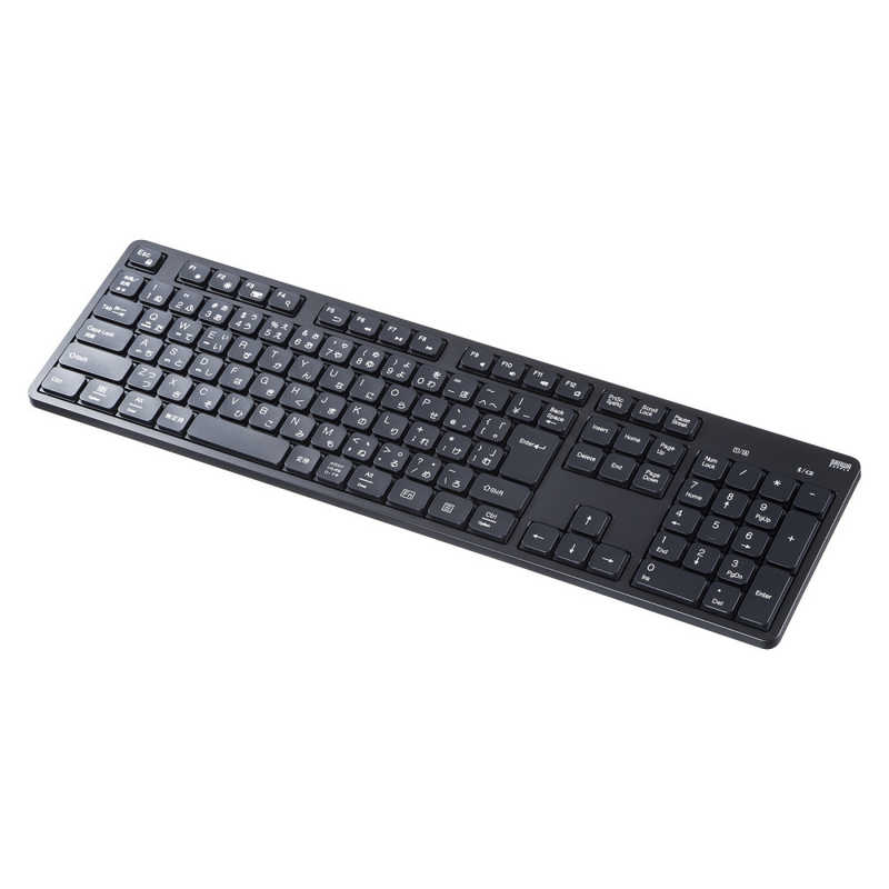 サンワサプライ?SANWA SUPPLY 静音Bluetoothキーボード?テンキーあり?/?SANWA?SUPPLY?Silent?Bluetooth?Keyboard?with?Numeric?Keypad?SKB-BT37BK
