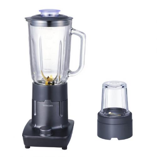 テスコム TESCOM ジュースミキサー&ミル 1000ml ガラスボトル ダイヤルスイッチ式 グレー TMX55A-H