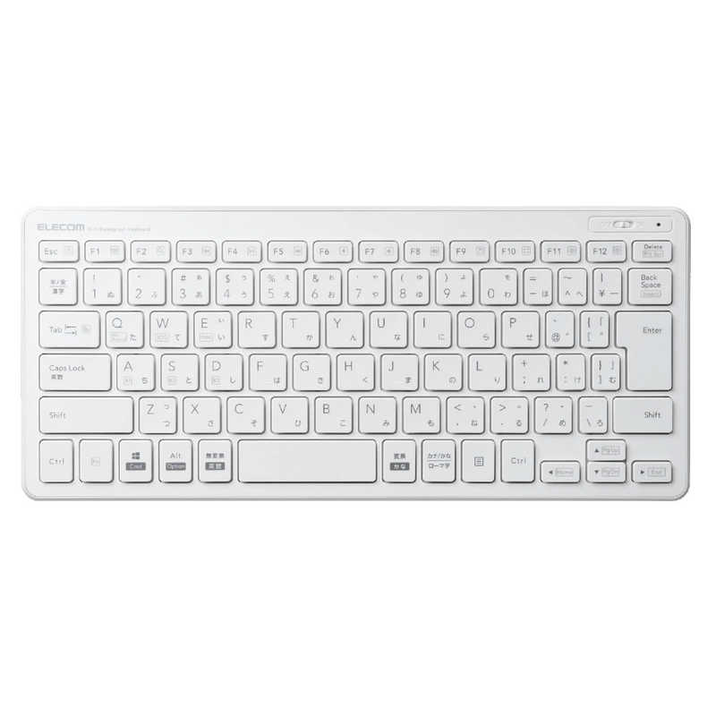 エレコム ELECOM Bluetooth超薄型ミニキーボード TK-FBP100WH