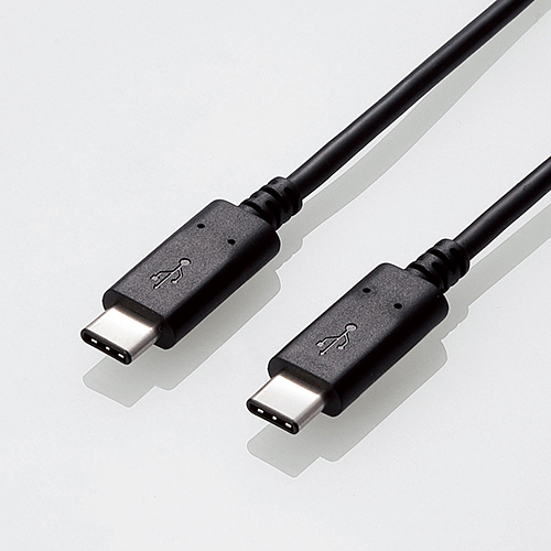 エレコム ELECOM USBケーブル USB2.0ケーブル C-Cタイプ 認証品 PD対応 5A出力 1.0m ブラック　U2C-CC5P10NBK
