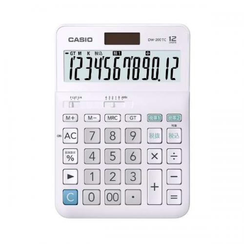 カシオ CASIO W税率電卓 デスクタイプ DW200TCN
