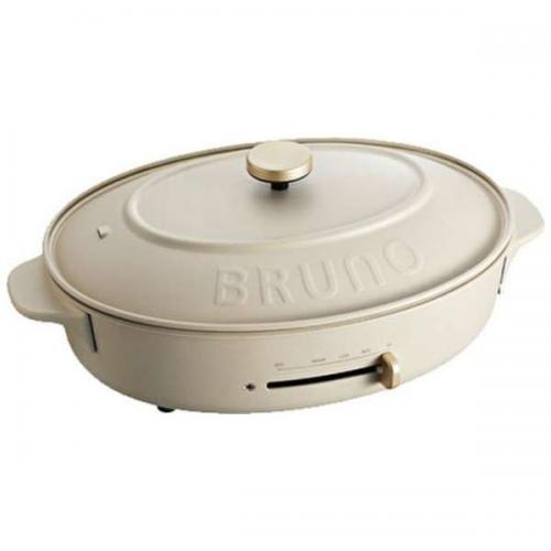 ブルーノ BRUNO オーバルホットプレート BRUNO crassy+ グレージュ BOE053-GRG