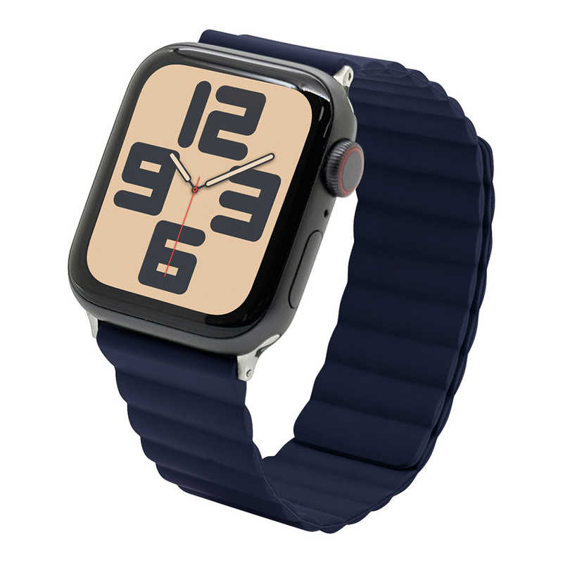 ラスタバナナ RastaBanana Apple Watch 4-10/SE1-2 38/40/41/42(10のみ)mm用マグネットシリコンバンド ブルー RBLAWM4007BL