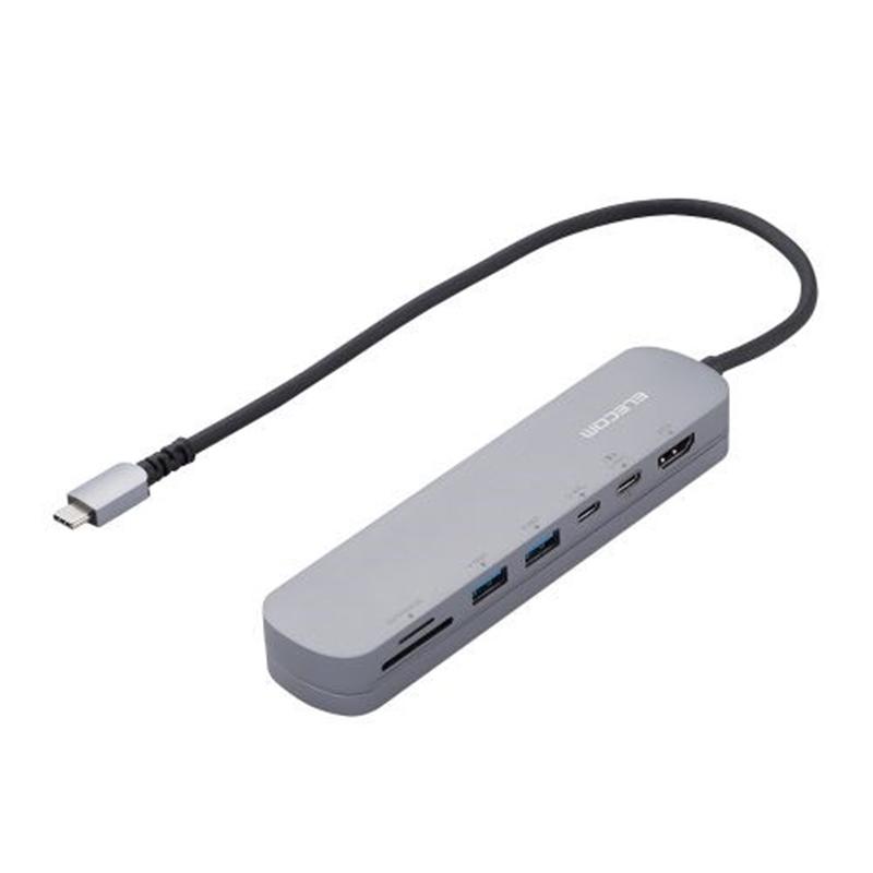 エレコム ELECOM USB Type-Cデータポート/固定用台座付きドッキングステーション シルバー DST-C20SV
