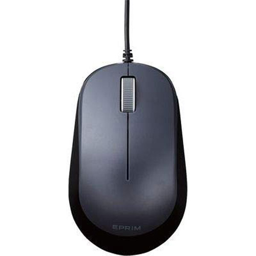 ELECOM BlueLEDマウス EPRIM 有線 3ボタン Mサイズ ブラック M-Y8UBBK エレコム