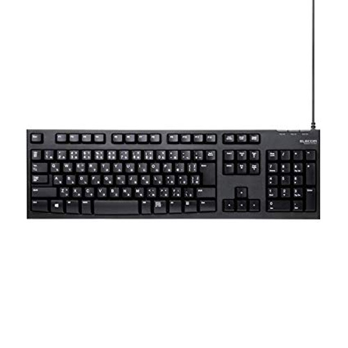 ELECOM 有線キーボード USB接続 メンブレン式 ブラック TK-FCM062BK エレコム