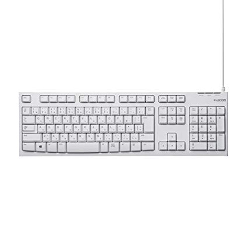 ELECOM 有線キーボード USB接続 メンブレン式 ホワイト TK-FCM062WH エレコム