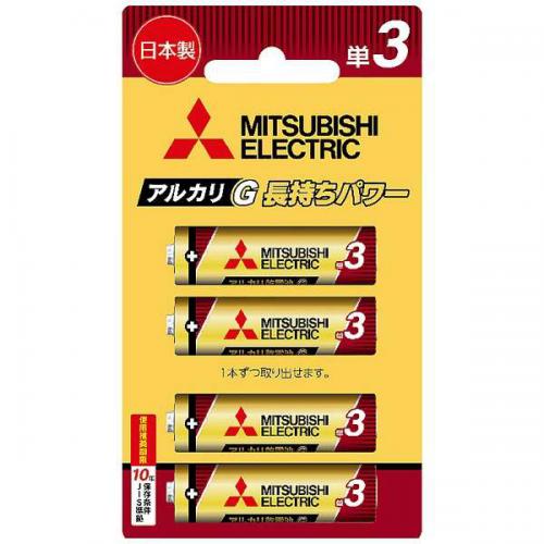 三菱 MITSUBISHI アルカリ乾電池 単3形 4本パック LR6GR/4BP