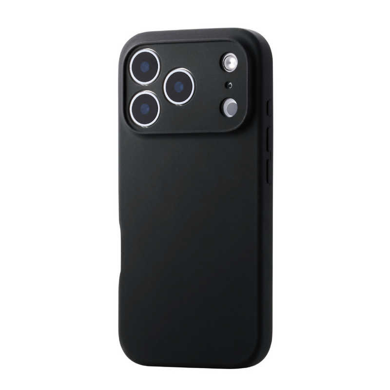 エレコム ELECOM iPhone17 Pro用ハイブリッドケース シリコン MAGKEEP ブラック PM-A25CHVSCMGBK