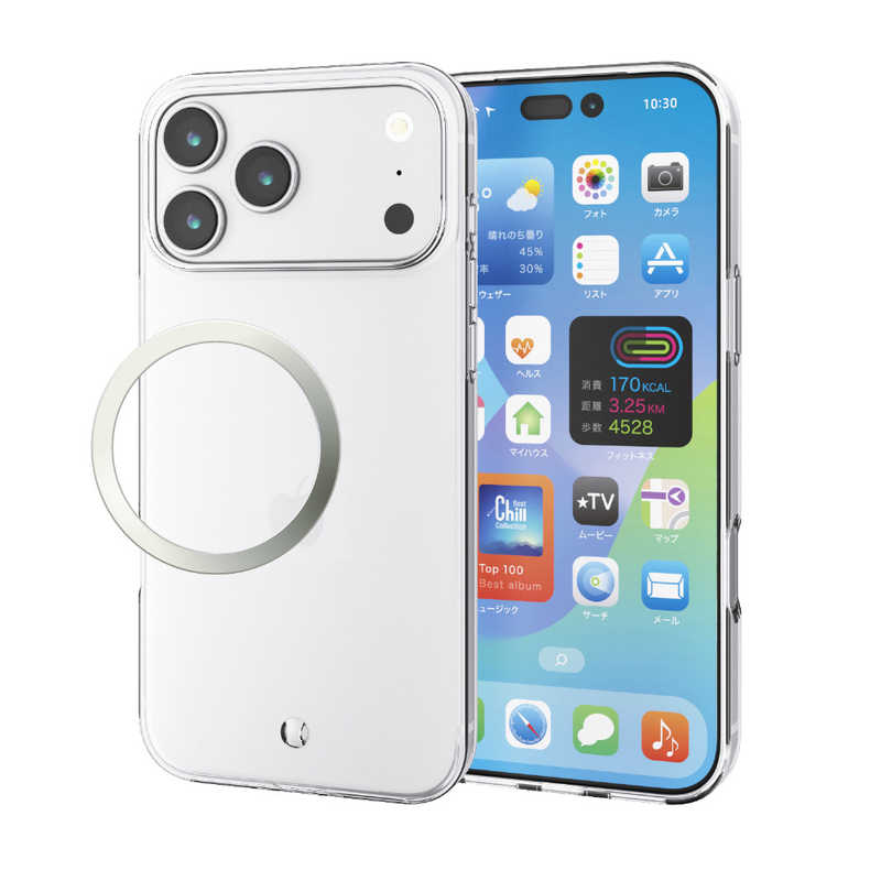 エレコム ELECOM iPhone 17 ProMax用ソフトケース メタルステッカー付 クリア PM-A25DUCTCR