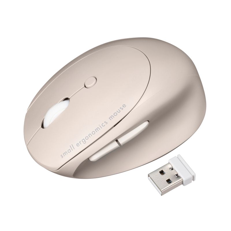 サンワサプライ マウス エルゴノミクス FREERO 静音 [BlueLED /無線(ワイヤレス) /5ボタン /Bluetooth・USB] ベージュ MA-EWBBS522BG