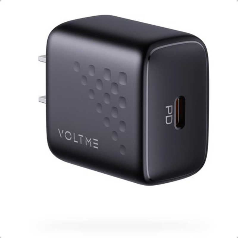 ボルトミー VOLTME レボ20ライト 20W 1ポート TypeC 黒 ［1ポート /GaN(窒化ガリウム) 採用］ V2084