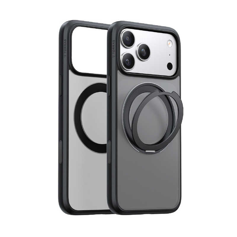 トラス TORRAS iPhone17 Pro用複合素材PC+TPUケース TORRAS OSTAND PRO ブラック X00FX2920