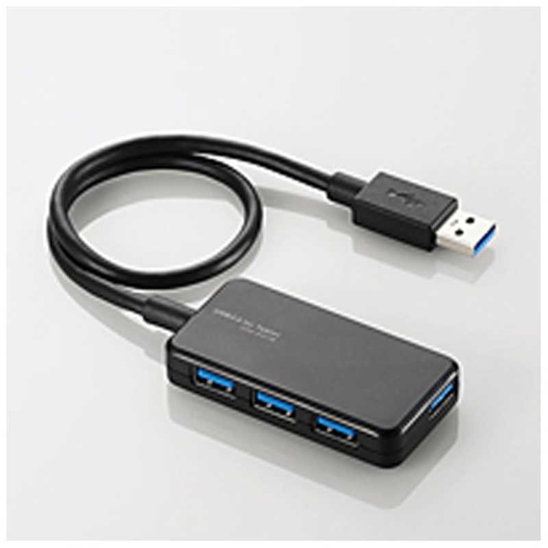 エレコム ELECOM 4ポートUSB3.0ハブ ブラック U3H-A411BBK