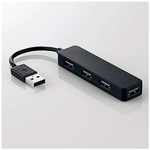 エレコム ELECOM USB2．0ハブ コンパクトタイプ(4ポート・7cm) ブラック U2H-SN4NBBK