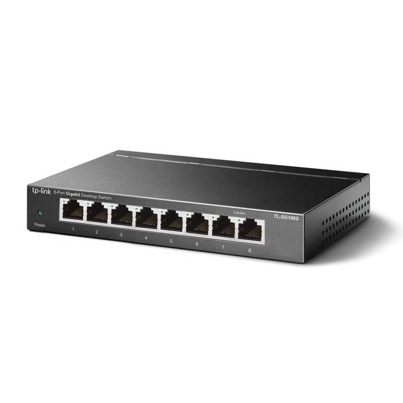 ティーピーリンク TPLINK 8ポート Giga 10/100/1000Mbps デスクトップスイッチ 金属製筐体 TL-SG108S JP