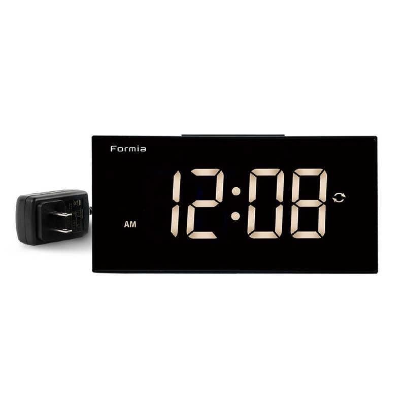 保土ヶ谷電子販売 フォルミア FORMIALEDデジタルクロック HT-026BK-Y