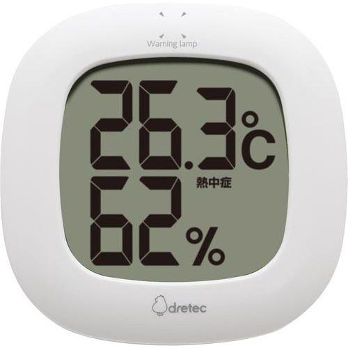 ドリテック デジタル温湿度計「ルミール」 ホワイト O-423WT