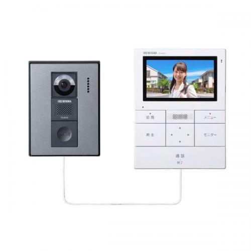 アイリスオーヤマ IRIS OHYAMA テレビドアホン みまもるドアホン ガンメタリック TD-SM3010T-WSH