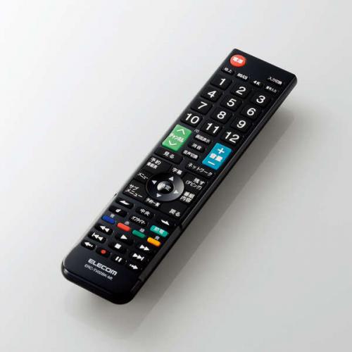 エレコム ELECOM テレビリモコン 三菱 リアル対応 設定不要ですぐ使える 見やすい文字サイズ 押しやすいボタン Netflix/YouTube対応 ブラック ERC-TV02BK-MI