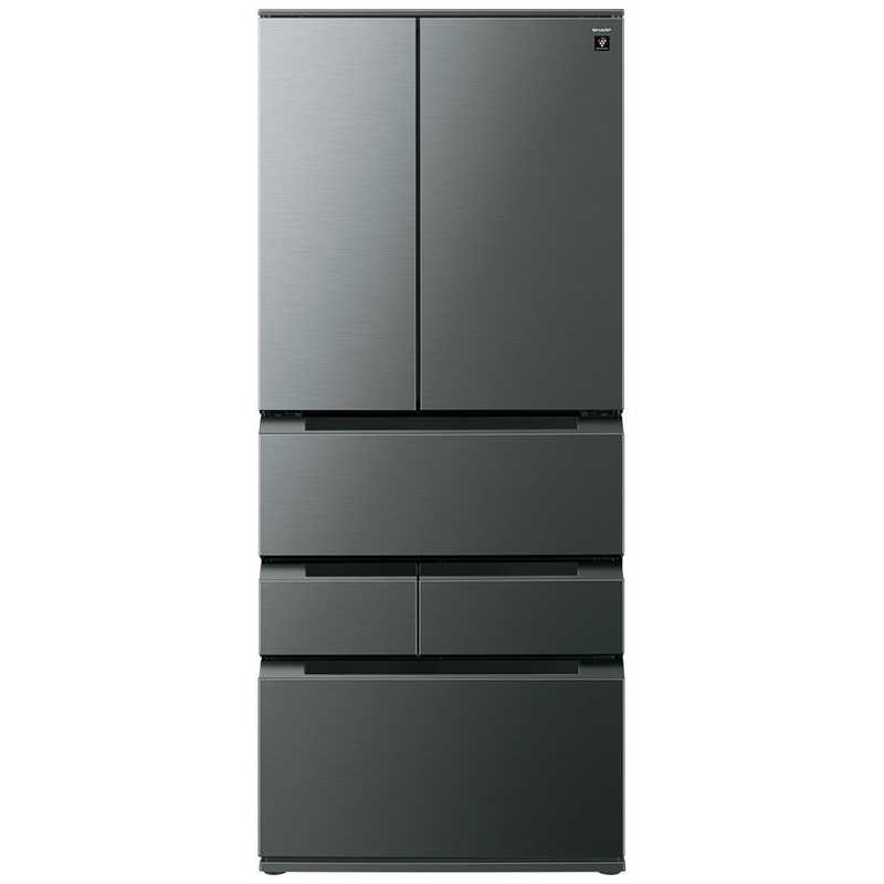 シャープ SHARP 冷蔵庫 FiT63cmシリーズ冷蔵庫 ダスクダークメタル SJ-MF61R-H(大型)