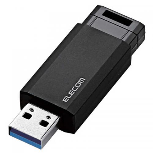 エレコム ELECOM USB3.1(Gen1)対応 ノック式USBメモリ MF-PKU3128GBK
