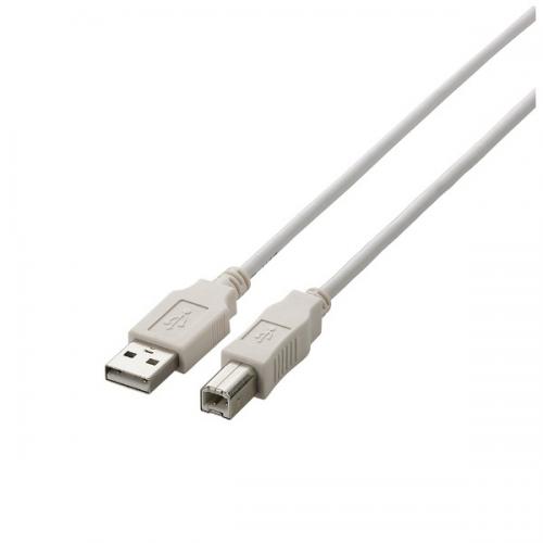 ELECOM USBケーブル USB2.0 A-Bタイプ 1m ホワイト U2C-BN10WH エレコム