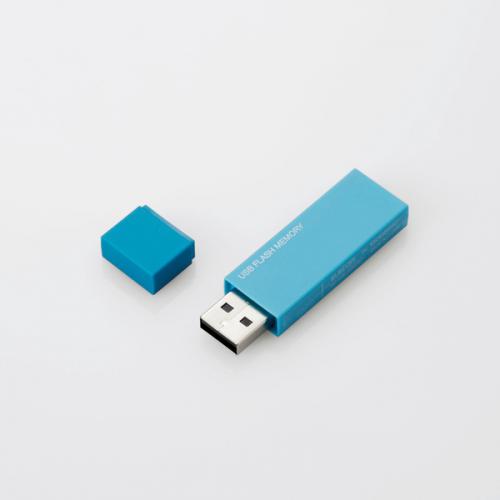 エレコム ELECOM キャップ式USBメモリ ブルー 16GB MF-MSU2B16GBU