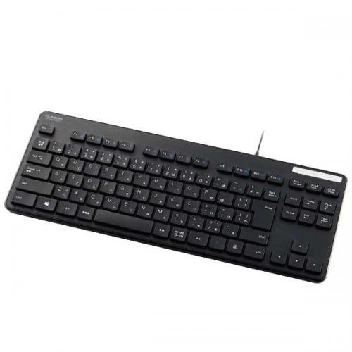 エレコム ELECOM 有線キーボード 薄型 メンブレン式 コンパクトサイズ ブラック TK-FCM107KBK
