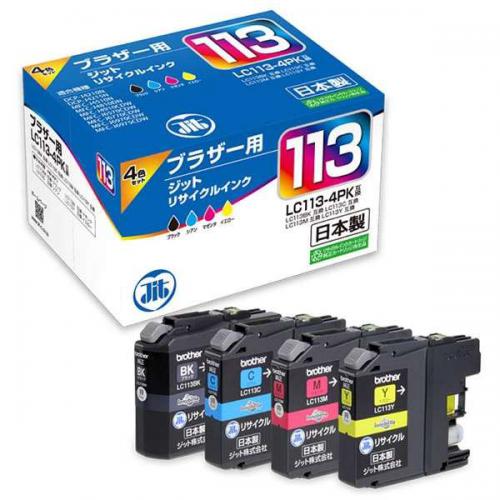 JIT ブラザー用 リサイクルインク 4色パック JIT-B1134P ジット