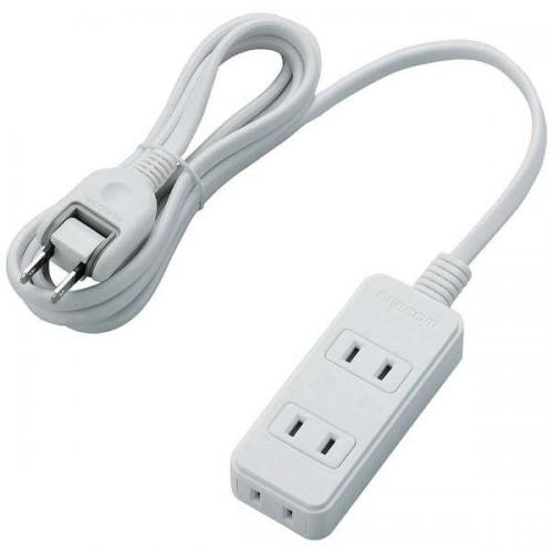 エレコム ELECOM 雷ガード付き電源タップ (2ピン式・3個口・2m) T-KS02-2320WH ホワイト