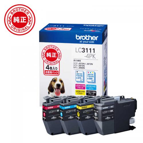 ブラザー brother 純正インクカートリッジ 4色セット LC3111-4PK