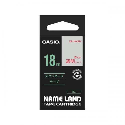 カシオ CASIO ネームランド 透明 XR-18XRD