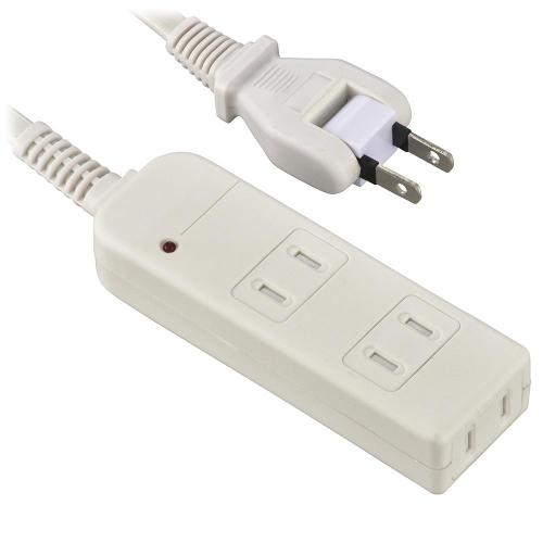 オーム電機 OHM 安全タップ 雷ガード 3個口 1m ホワイト HS-TK31SFW-22