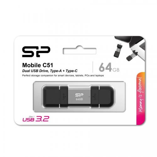 シリコンパワー Silicon Power USBメモリ Mobile C51 64GB SP064GBUC3C51V1S
