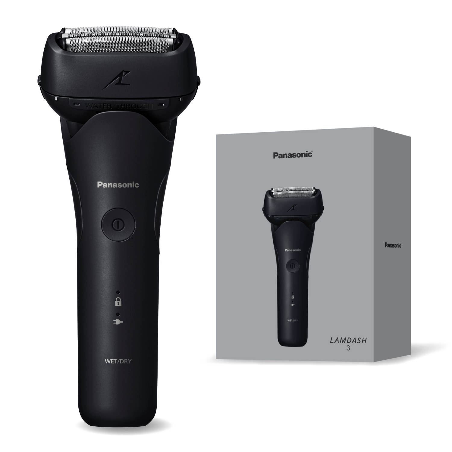 【決算10%オフクーポン対象商品】パナソニック Panasonic メンズシェーバー LAMDASH（ラムダッシュ） 3枚刃 ベーシックモデル ブラック ES-L322W-K