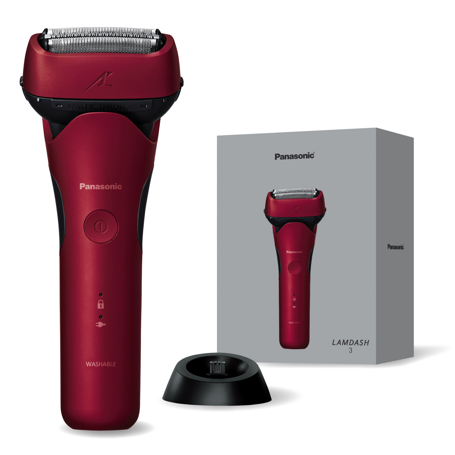 【決算10%オフクーポン対象商品】パナソニック Panasonic メンズシェーバー LAMDASH（ラムダッシュ） 3枚刃 スタンダードモデル レッド ES-L342D-R