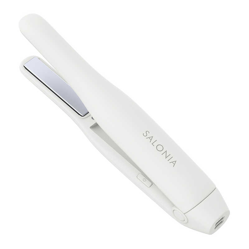 【決算20%オフクーポン対象商品】サロニア SALONIA コードレス ストレートヘアアイロン ホワイト 12mm KSAL26131-WH