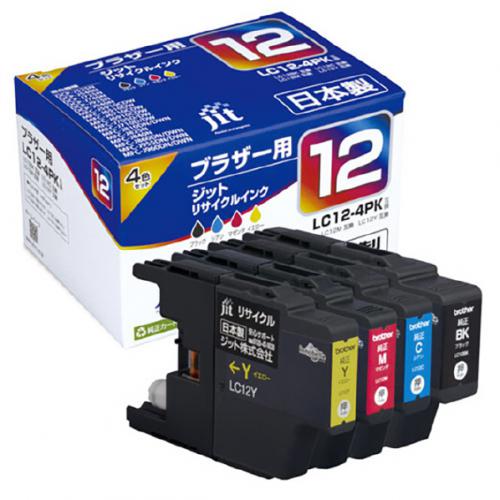 ジット JIT ブラザー LC12-4PK対応 リサイクルインクカートリッジ JIT-B124P