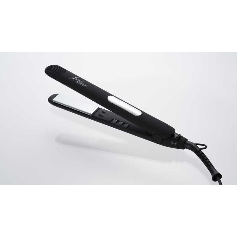 【決算20%オフクーポン対象商品】サロンムーン SALONMOON ミラーダブルイオン ストレートヘアアイロン 24mm 80℃～230℃ 海外対応 交流(コード)式 ブラック SLM106