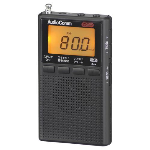 オーム電機 OHM DSPポケットラジオ AM/FMステレオ ブラック RAD-P300S-K