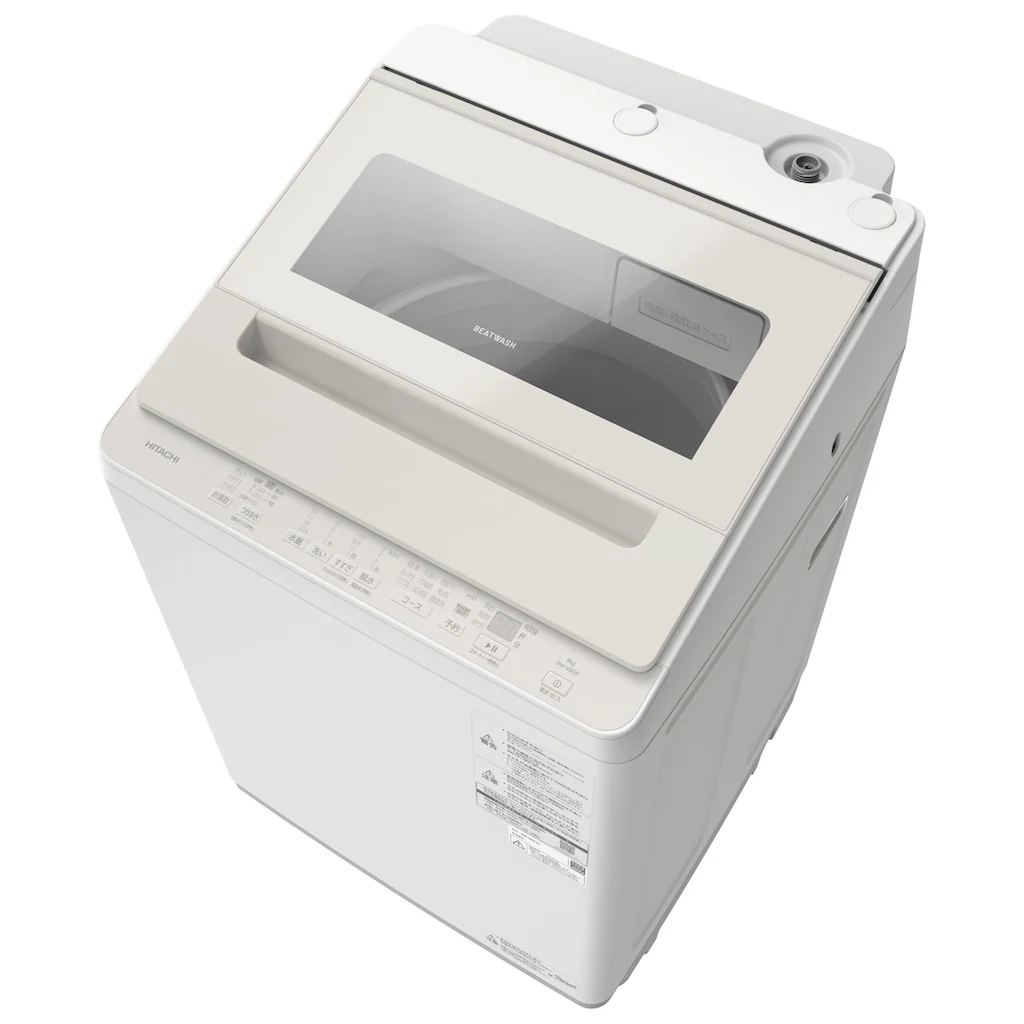 日立 HITACHI 全自動洗濯機 8.0kg ビートウォッシュ サテンベージュ BW-V80P-C